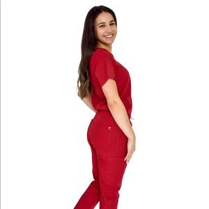 Mim Scrubs Burgundy Jogger Scrub Pants